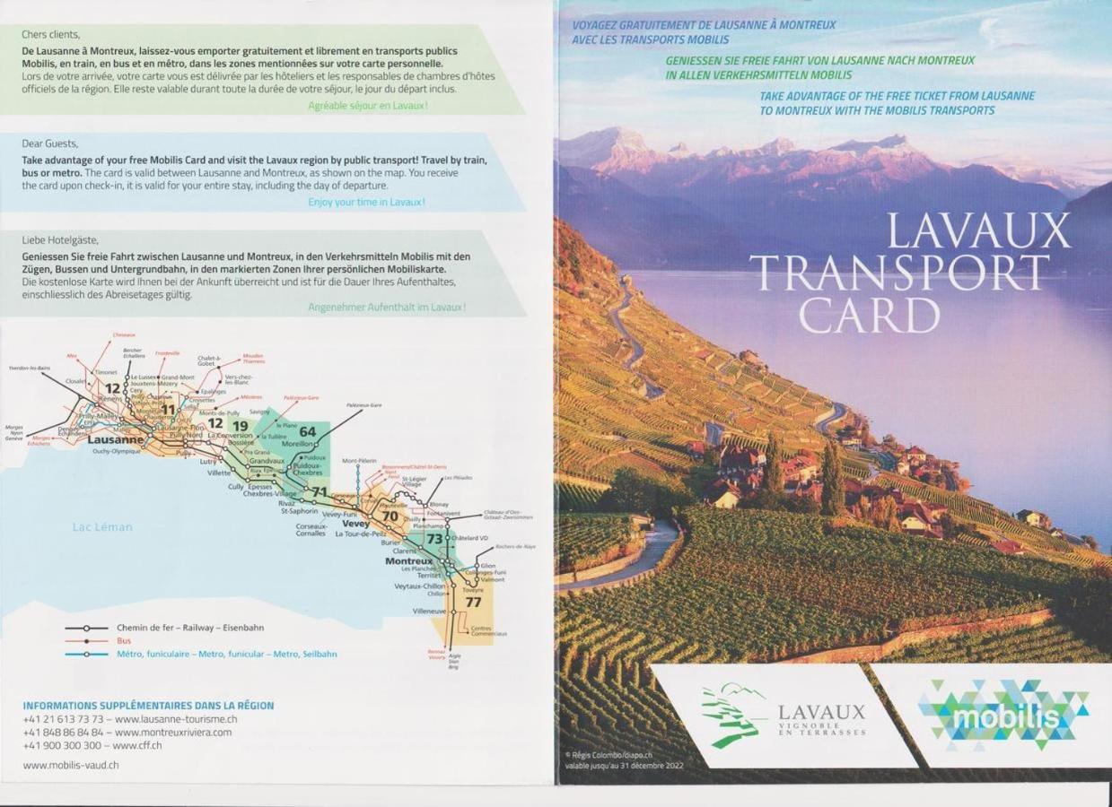 "Les Echalas" Appartement Independant Avec Cuisine En Lavaux Unesco Chexbres Kültér fotó