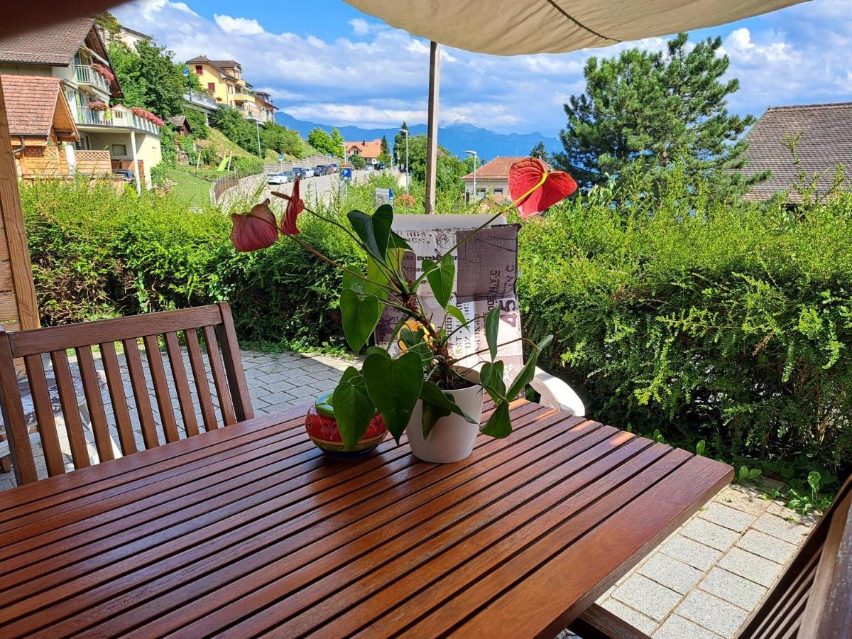 "Les Echalas" Appartement Independant Avec Cuisine En Lavaux Unesco Chexbres Kültér fotó
